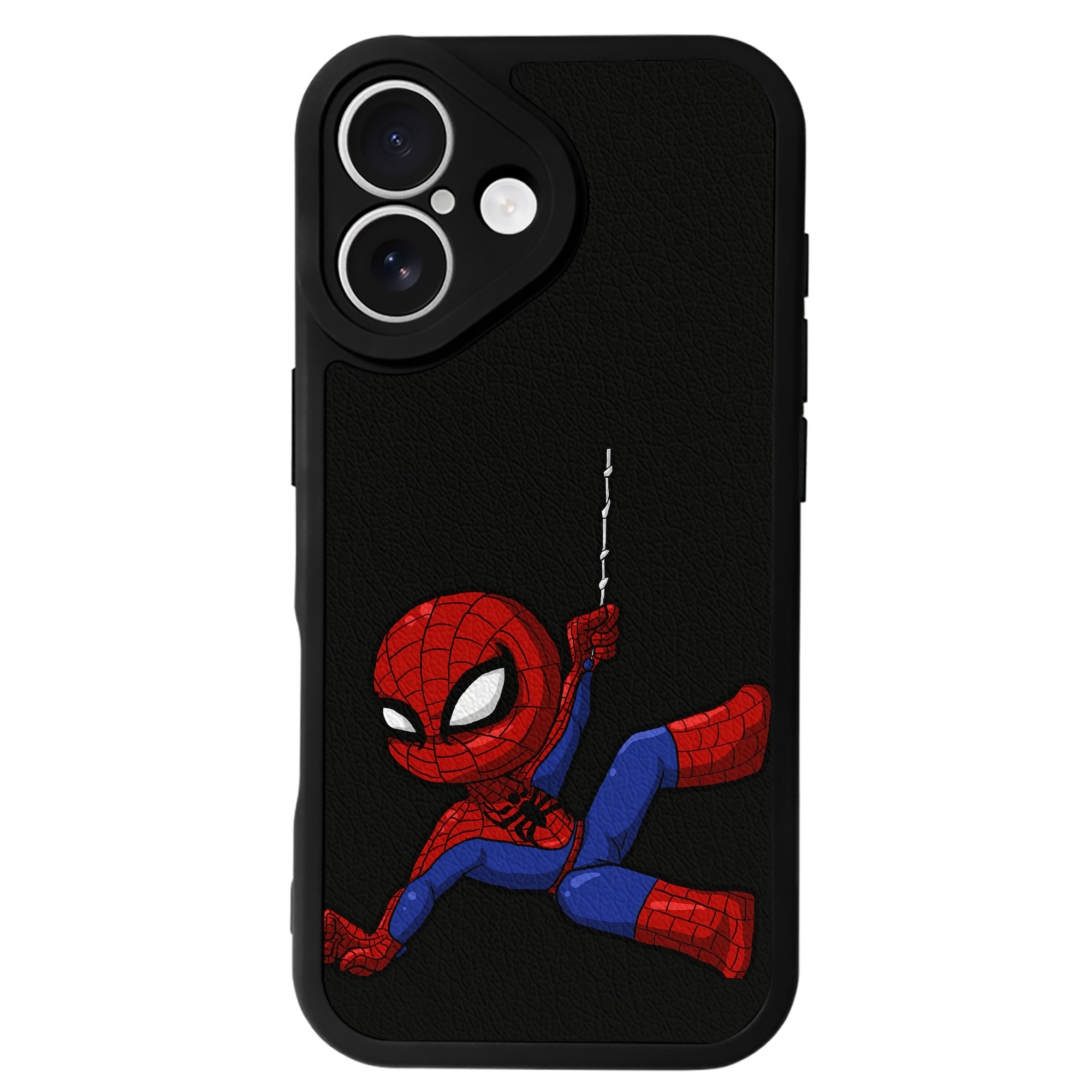 Spider Man スパイダーマン 【iPhone 16シリーズ対応】シリコンスマホケース（レザー調） 材質：シリコン